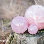 Edelsteen foto - Rozenkwarts bollen