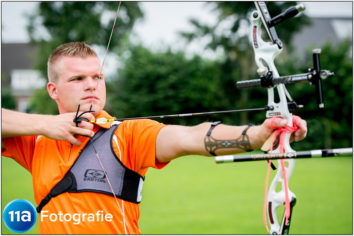 Sportfotoshoot Boogschieten - Emiel Mulder - Sportfotografie Baarschot