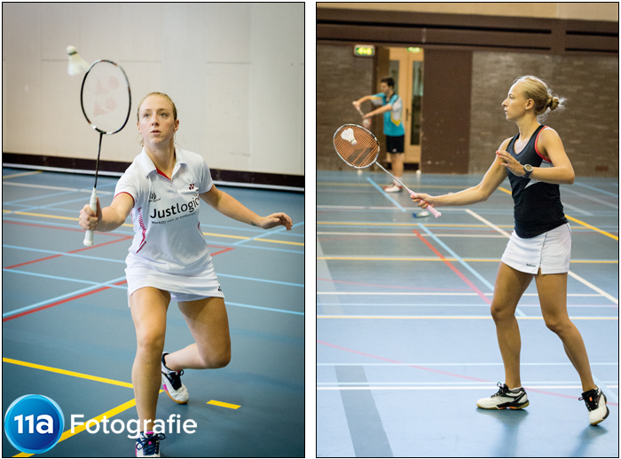 Eefje & Selena - Sportfotografie Badminton