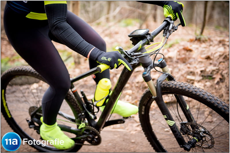 Detailfoto van een Cube Mountainbike