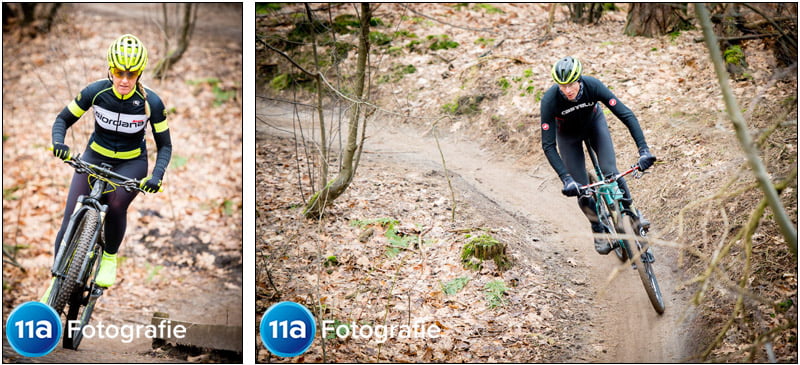 MTB foto van 2 mountainbikers op het parcours van Dorst