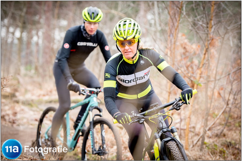 MTB foto's gemaakt in Dorst op een punt met meerdere bochtjes achter elkaar